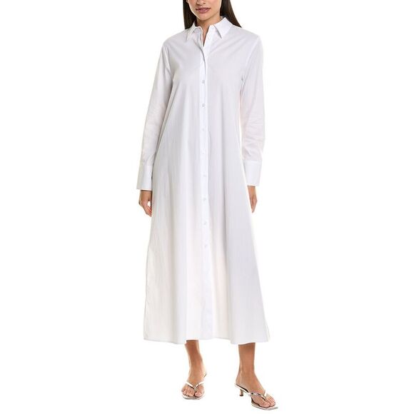 Kenneth Cole Womens  Maxi Shirtdress, White - Picture 1 of 3